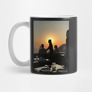 Santorini Sunset from a Restaurant Mug